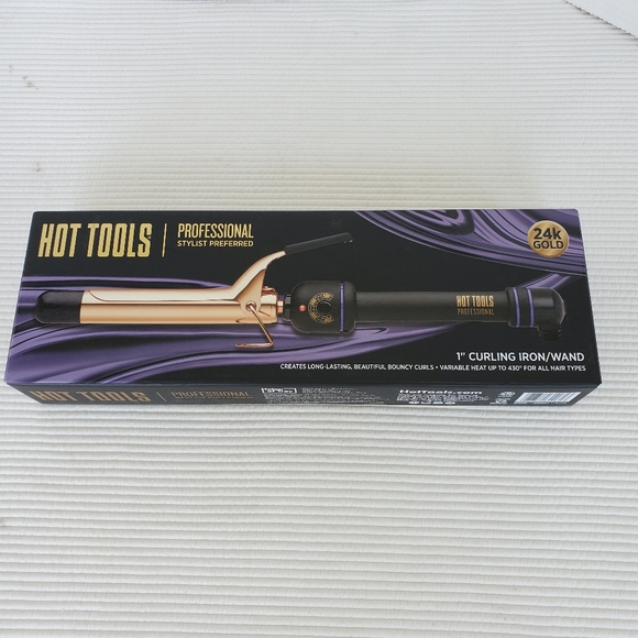 Hot Tools Professional Hot Curling Iron Wand 1181CN 24K Gold 1"  2019 New Box - Picture 9 of 9